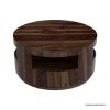 Picture of Ladonia Solid Wood 36 Inch Round Coffee Table With Shelves