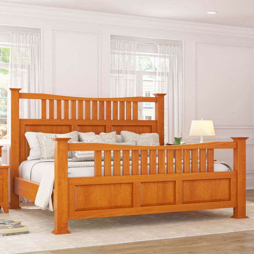 Picture of Longport Traditional Style Solid Mahogany Wood Platform Bed