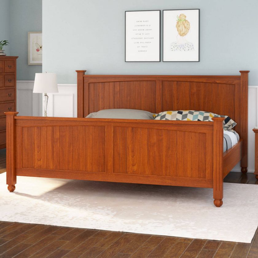 Picture of Delanson Solid Mahogany Wood Platform Bed