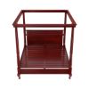 Picture of Cayuta Traditional Style Solid Mahogany Wood Platform Canopy Bed