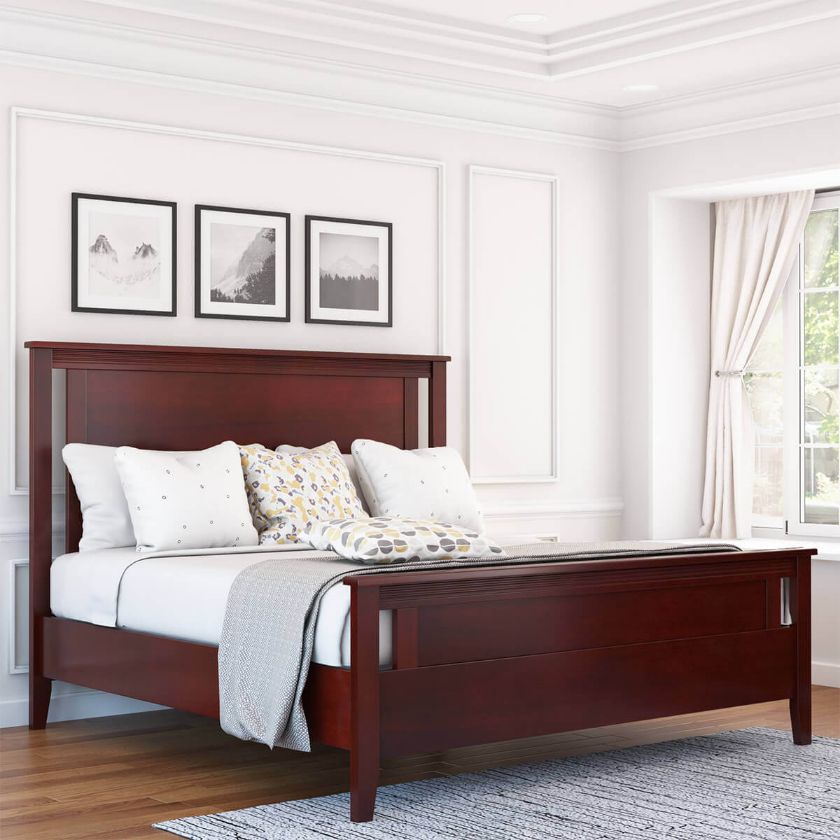 Picture of Amenia Solid Mahogany Wood Platform Bed