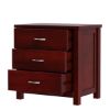 Picture of Amenia Solid Mahogany Wood 3 Drawer Nightstand