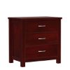 Picture of Amenia Solid Mahogany Wood 3 Drawer Nightstand