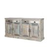Picture of Cavea Country Solid Wood 4 Drawer Large Distressed Sideboard Cabinet