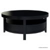 Picture of Toledo Solid Wood Black Modern Round Coffee Table