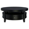 Picture of Toledo Solid Wood Black Modern Round Coffee Table