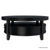 Picture of Toledo Solid Wood Black Modern Round Coffee Table