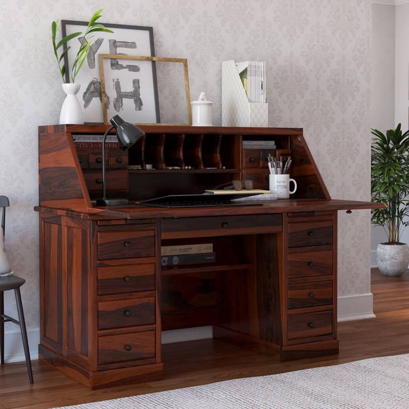 Picture of Altamahaw Solid Wood Secretary Desk