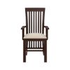 Picture of Tannersville Solid Mahogany Wood Upholstered Dining Chair w Arms