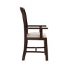 Picture of Tannersville Solid Mahogany Wood Upholstered Dining Chair w Arms