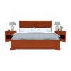 Picture of Duanesburg Solid Mahogany Wooden Sleigh Style Platform Bed