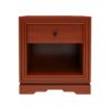 Picture of Duanesburg Solid Mahogany Wood Open Shelf 1 Drawer Nightstand