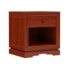 Picture of Duanesburg Solid Mahogany Wood Open Shelf 1 Drawer Nightstand