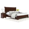 Picture of Accoville Traditional Mahogany Wood Platform Panel Bed Frame