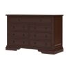 Picture of Accoville Traditional Mahogany Wood Bedroom Dresser With 7 Drawers