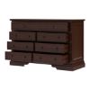 Picture of Accoville Traditional Mahogany Wood Bedroom Dresser With 7 Drawers