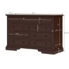 Picture of Accoville Traditional Mahogany Wood Bedroom Dresser With 7 Drawers