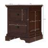 Picture of Accoville Traditional Mahogany Wood 2 Drawer Nightstand