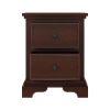 Picture of Accoville Traditional Mahogany Wood 2 Drawer Nightstand