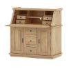 Picture of Mapalia Rustic Solid Wood Drop Front Secretary Desk
