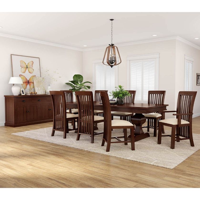 Picture of Tannersville Solid Mahogany Wood 10 Piece Dining Room Set