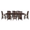 Picture of Tannersville Solid Mahogany Wood Dining Table Chair Set For 8 People