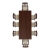 Picture of Tannersville Solid Mahogany Wood Dining Table Chair Set For 8 People