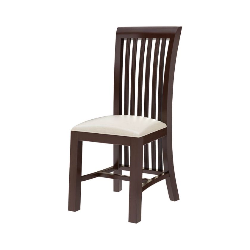 Picture of Tannersville Solid Mahogany Wood Upholstered Dining Chair