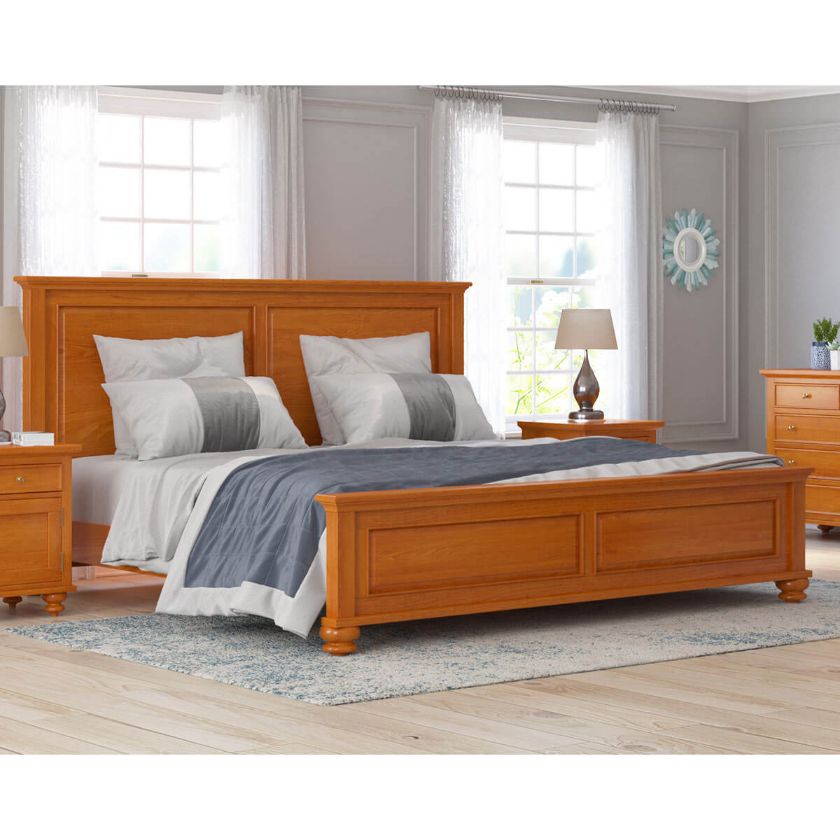 Picture of Wamsutter Solid Mahogany Wood Platform Bed