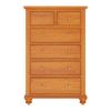 Picture of Wamsutter Solid Mahogany Wood 6 Drawer Tall Dresser