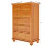 Picture of Wamsutter Solid Mahogany Wood 6 Drawer Tall Dresser