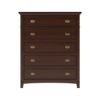 Picture of Bardugo Solid Mahogany Wood Large Tall Bedroom Dresser With 5 Drawers