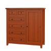 Picture of Kristoff Solid Mahogany Wood 6 Drawer Gentleman Dresser