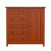 Picture of Kristoff Solid Mahogany Wood 6 Drawer Gentleman Dresser