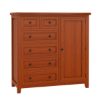 Picture of Kristoff Solid Mahogany Wood 6 Drawer Gentleman Dresser