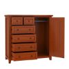 Picture of Kristoff Solid Mahogany Wood 6 Drawer Gentleman Dresser