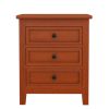 Picture of Kristoff Solid Mahogany Wood 3 Drawer Nightstand