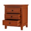 Picture of Kristoff Solid Mahogany Wood 3 Drawer Nightstand