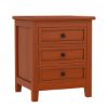 Picture of Kristoff Solid Mahogany Wood 3 Drawer Nightstand
