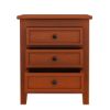 Picture of Kristoff Solid Mahogany Wood 3 Drawer Nightstand