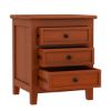 Picture of Kristoff Solid Mahogany Wood 3 Drawer Nightstand