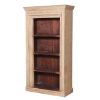 Picture of Kenvir Reclaimed Wood Shabby Chic 4 Open Shelf Standard Bookcase