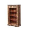 Picture of Winifred Rustic Reclaimed Wood Hand Carved Home Office Bookcase