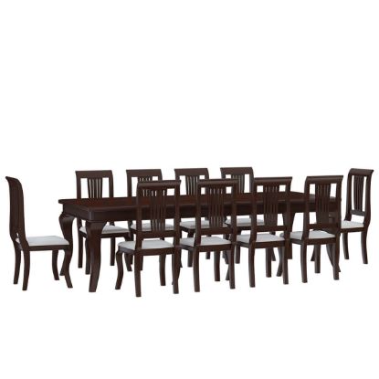 Picture of Cromberg Solid Mahogany Wood Large Dining Table Set