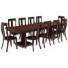Picture of Cazenovia Solid Mahogany Wood 12 Piece Dining Room Set