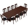 Picture of Cazenovia Solid Mahogany Wood 12 Piece Dining Room Set