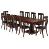 Picture of Cazenovia Solid Mahogany Wood Dining Table with 10 Chairs Set