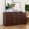 Picture of Cazenovia Solid Mahogany Large Sideboard Cabinet with Drawers