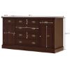 Picture of Cazenovia Solid Mahogany Large Sideboard Cabinet with Drawers