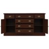Picture of Cazenovia Solid Mahogany Large Sideboard Cabinet with Drawers